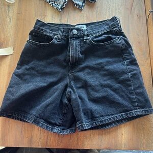 Black Denim Women's Shorts